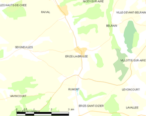 Poziția localității Érize-la-Brûlée