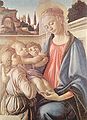 Versión del Museo di Capodimonte -Virgen con el Niño y dos ángeles (Botticelli)-