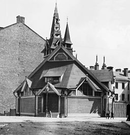 Kapellet kort före flyttningen 1904