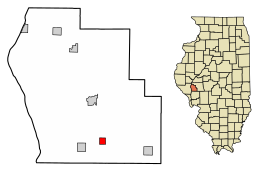 Location of Alsey in Scott County, Illinois.