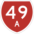 State Highway 49A marker