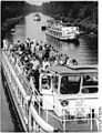 Fahrgastschiffe im Gosener Kanal, August 1976
