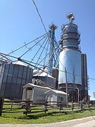 Grain storage on Kellogg Road to the west