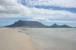 View of Table Mountain from Milnerton beach