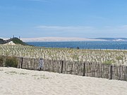 La duna di Pilat vista dalla spiaggia.