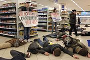 Flaix mob en un supermercat a Kíev, 15 de març de 2014