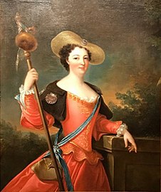 Retrato de Mademoiselle de Beaujolais como peregrina. França, c. 1730