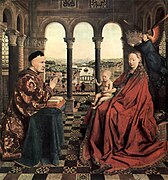 Virxe del canciller Rolin, Jan van Eyck, h. 1435