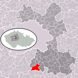 موقعیت کامنیتسه (ناحیه پراگ-شرق) در نقشه