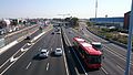 Northbound view of Tullamarine Freeway in Airport West, prior to upgrades and widening, February 2014