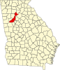 Localização do Condado de Fulton (Geórgia)