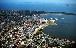 Flygfoto över Nykøbing Mors