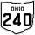 State Route 240 marker