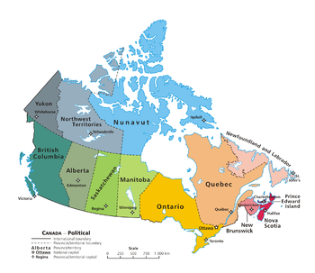Provinsjes en territoaria fan Kanada