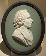 Relief portrait plaque of Joseph Priestley by Giuseppe Ceracchi, plaque 10.5 x 8.2 cm; 4¼" x 3¼"