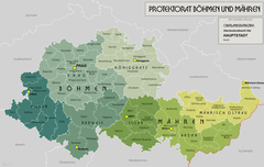 Mapa Protektoratu Czech i Moraw