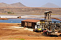 Natural salt evaporation ponds at Pedra de Lume, Sal island, Cape Verde