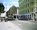 Grenseovergangen Checkpoint Charlie mellom Øst- og Vest-Tyskland (Ikke grense etter 1990).