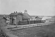 Elverum station, Hamar-Grundset Line, c. 1870