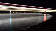 Thumbnail for File:Ferry light trail, Rostock.jpg