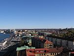 Göteborgsvy från tornet vid Sjöfartsmuseet i Majorna