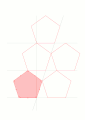 水平な底辺を持つ正五角形の右下の辺の傾きは「高さ×2/底辺の長さ」となっている。