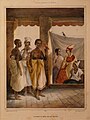 Adolphe d'Hastrel : La Signare de Gorée avec ses esclaves.