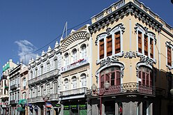 Arquitectura modernista en el barrio de Triana de (Las Palmas de Gran Canaria)