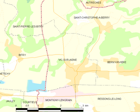 Poziția localității Vic-sur-Aisne