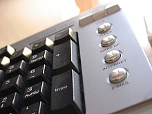 Touches d'un clavier multimédia.