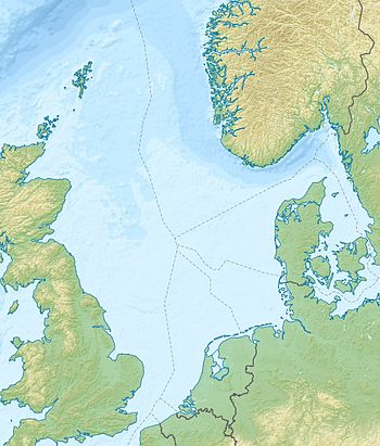 HMS Seal (N37). Карта розташування: Північне море