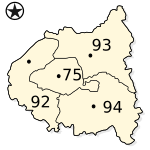 Localisation des équipes 2010-11 de la ligue