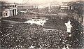 Paus Pius IX op het Sint-Pietersplein vlak voor de val van Rome (1870)