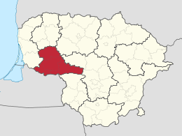 Contea di Tauragė – Localizzazione
