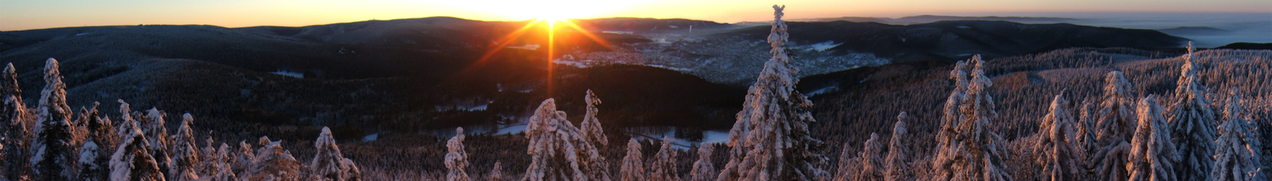 Sunrise on the mountain Ruppberg near Zella-Mehlis (Thuringian Forest)