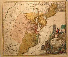 Virginia Marylandia et Carolina, c. 1714