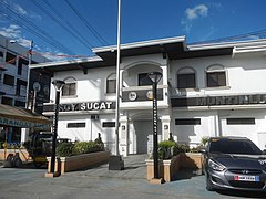 Sucat Barangay Hall at the entrance to the Sucat People's Park