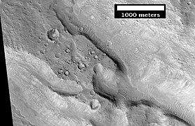 Ares Vallis, visto dende o HiRISE