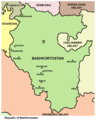 Map of Bashkortostan