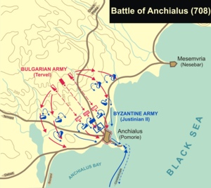 План битвы при Анхиало (708)