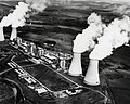 Image 66The Calder Hall nuclear power station in the United Kingdom, the world's first commercial nuclear power station. (from Nuclear power)