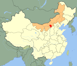 呼和浩特市在内蒙古自治区的地理位置