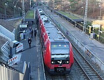 Het station gezien uit het zuiden.