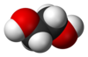 Spacefill model of ethylene glycol