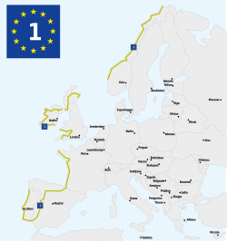 Az EuroVelo 1 nyomvonala