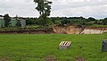 Am 15. Juli 2021 floss Indewasser nördlich Lamersdorf unkontrolliert durch das ehemalige Flussbett und schuf hier einen tiefen Graben