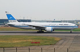 Kuwait Airways Boeing 777-269ER; 9K-AOB@LHR;06.06.2010 577ct (4694825846).jpg