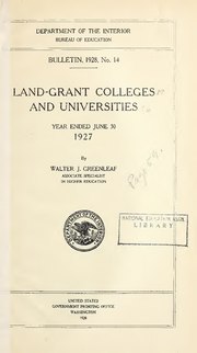 Thumbnail for File:Land-Grant Colleges and Universities- Year Ended June 30 1927. Bulletin 1928, No. 14 (IA landgrantcollege00gree).pdf