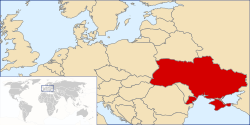 Localización de Ucrania
