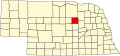 State map highlighting Wheeler County